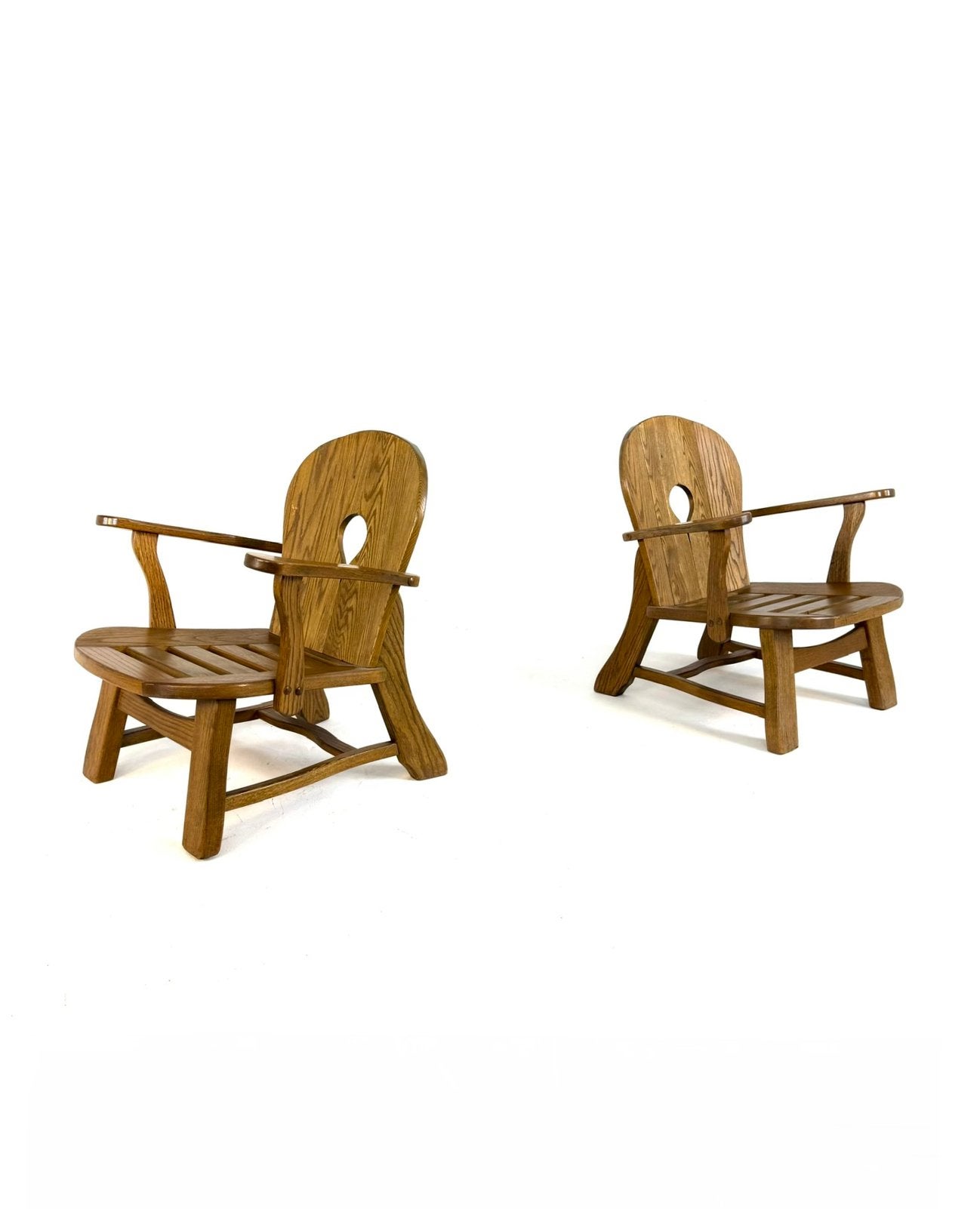 Set van 2 Brutalistische fauteuils, jaren ‘60, Vintage retro buisframe design rotan webbing papercord deens, 75 tot 100 cm, Ophalen of Verzenden