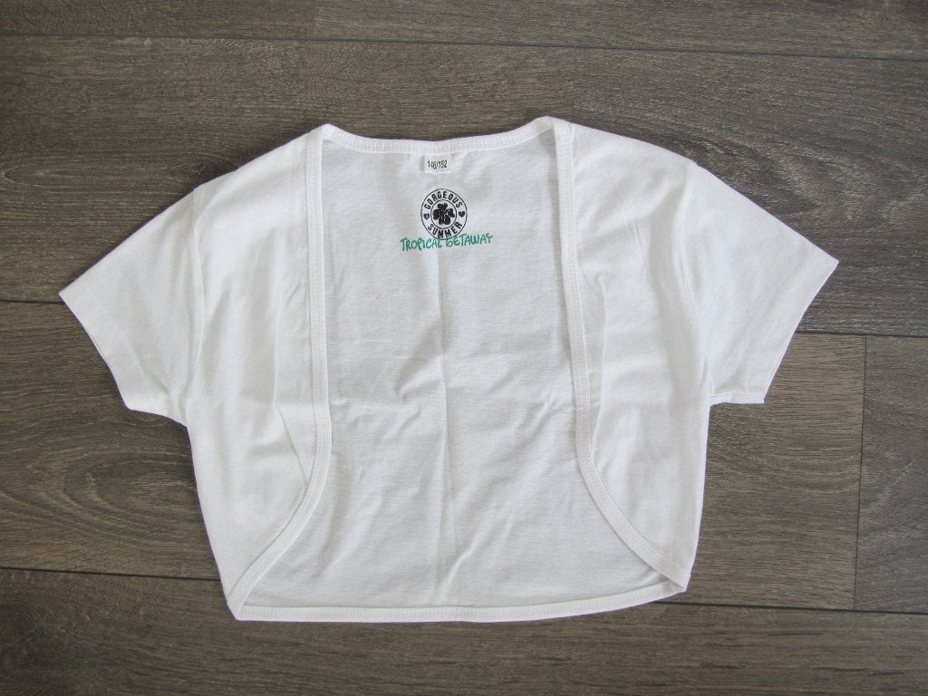 Witte bolero maat 146, Ophalen of Verzenden, Zo goed als nieuw, Meisje, Trui of Vest