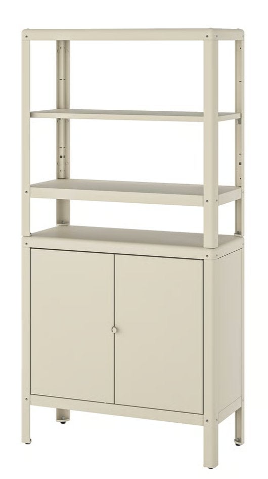 KOLBJÖRN - ikea Kast met deuren, beige, 80x37x161 cm, Ophalen, Zo goed als nieuw, Metaal, Overige typen
