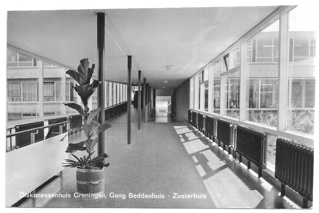 AK Groningen - Diaconessenhuis, Gang Beddenhuis, Zusterhuis, Verzenden, 1960 tot 1980, Gelopen, Groningen