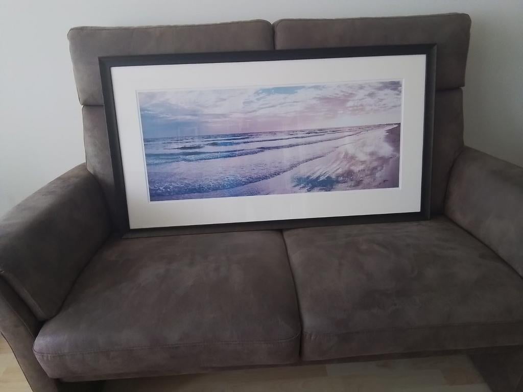 Schilderij zee inclusief lijst 107x58 cm, Antiek en Kunst, Kunst | Schilderijen | Abstract, Ophalen