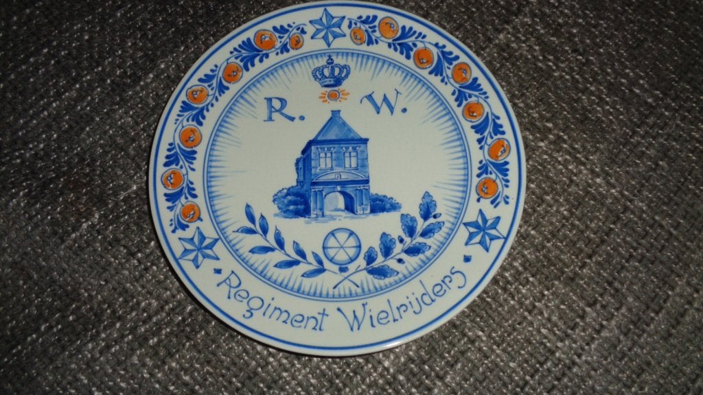 2e regiment Wielrijders 2 RW leger Porceleyne fles, Verzenden, Landmacht, Nederland, Overige typen