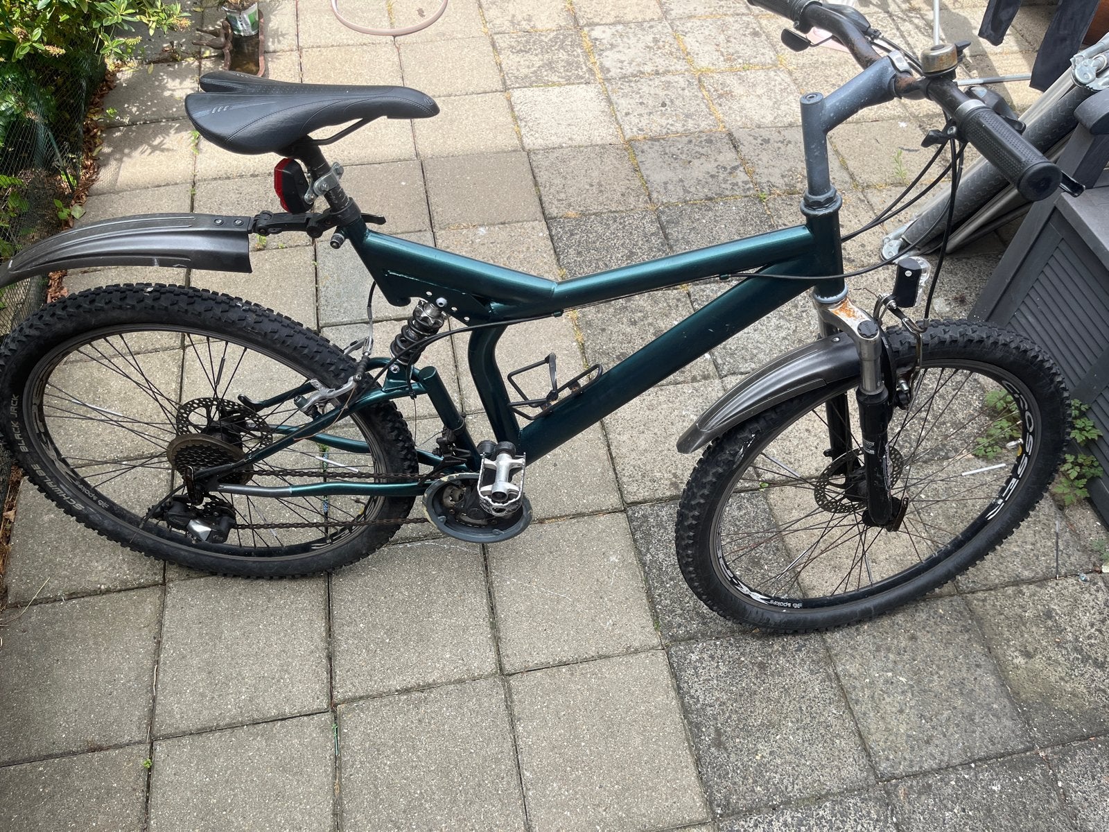 Mountainbike met schijfremmen en vering (opknappertje), Fietsen en Brommers, Gebruikt, Fully, 49 tot 53 cm, Dames