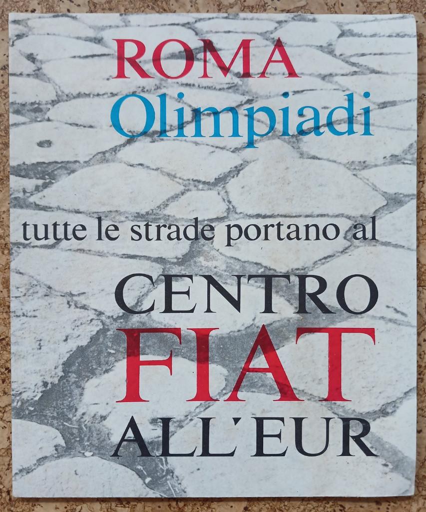 Fiat Folder servicecentrum Olympische Spelen Rome 1960, Verzenden, Gebruikt, Auto's