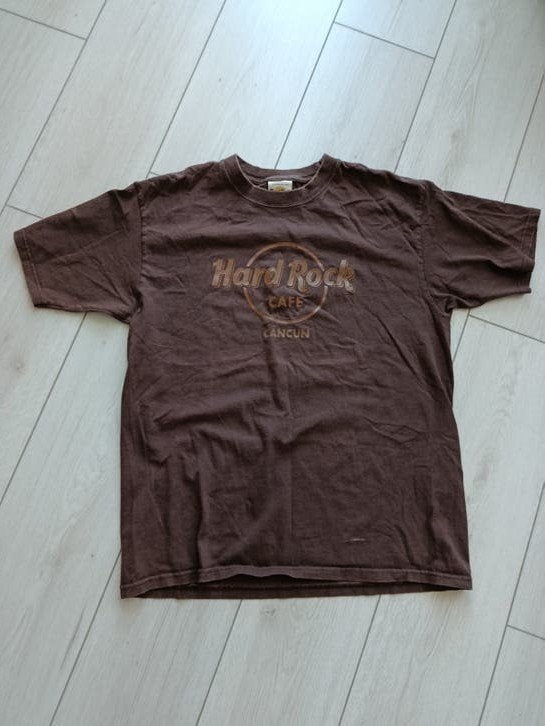 Vintage Hard Rock Cafe T-shirt bruin maat L, Maat 52/54 (L), Bruin, Ophalen of Verzenden, Hard rock cafe
