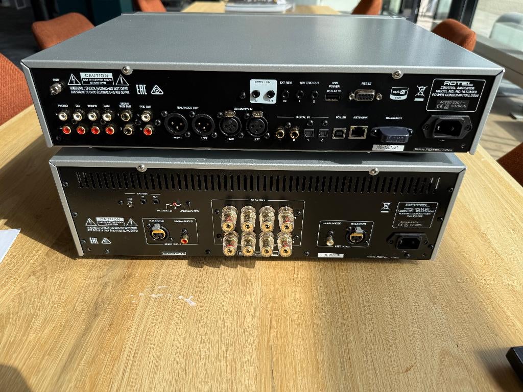 Rotel RC-1572 MKII & RB-1552 MKII Set (Zilver), Overige merken, Ophalen of Verzenden, Zo goed als nieuw, 120 watt of meer