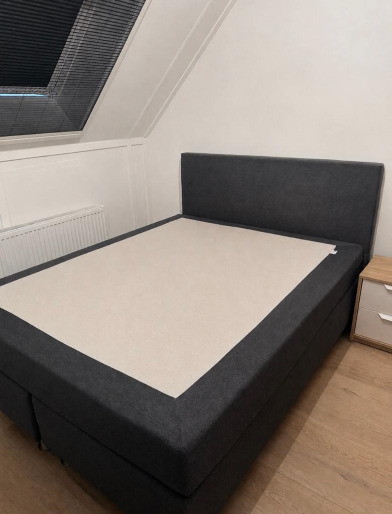 Boxspring 160x200, Ophalen, Zo goed als nieuw, Tweepersoons, 160 cm