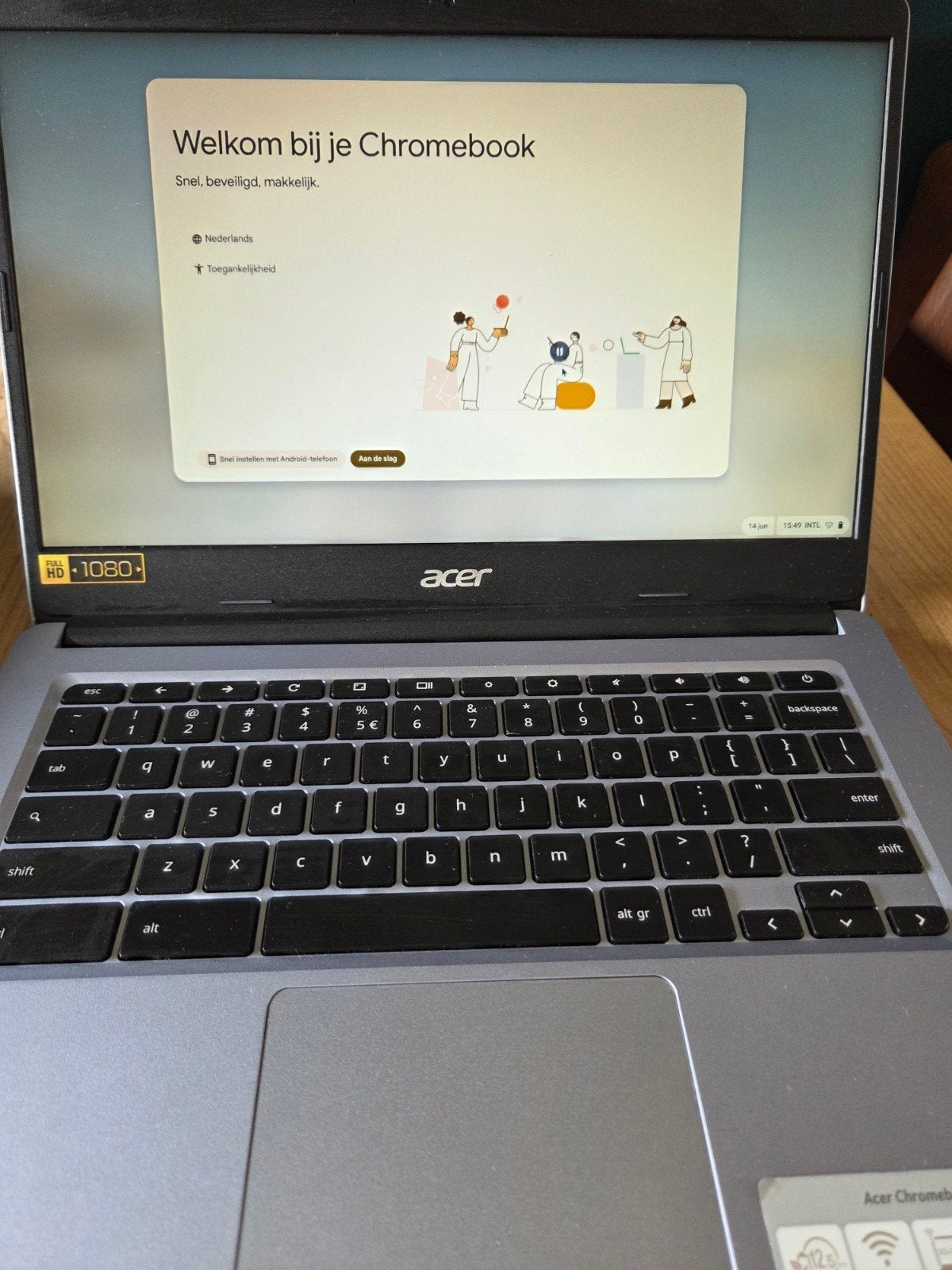 Acer Chromebook 314 - Zo goed als nieuw, Ophalen, 14 inch, 4 GB of minder, Qwerty