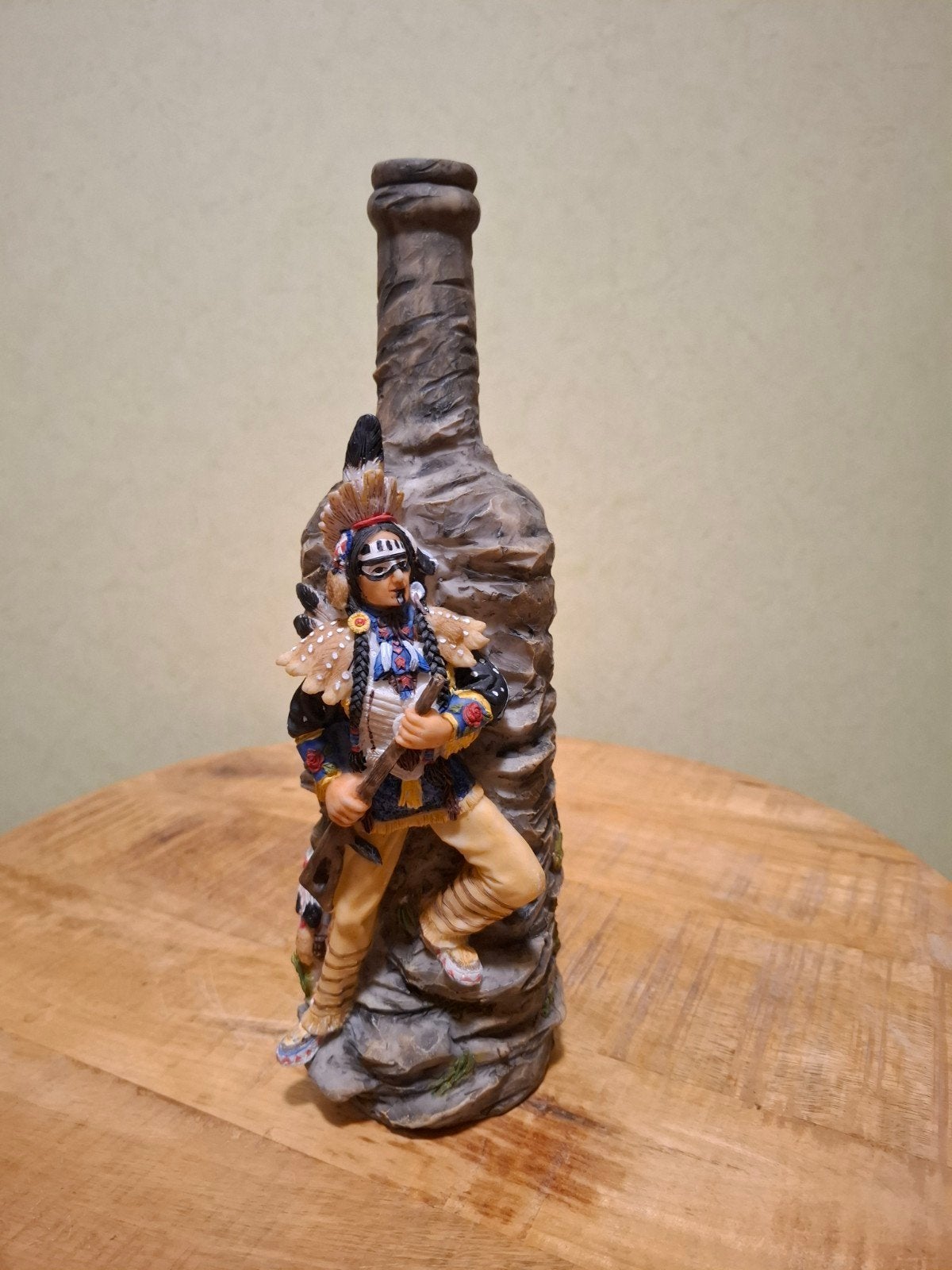 Rustieke Native American Fles / Sfeerlichthouder resin  30x9, Ophalen of Verzenden, Zo goed als nieuw