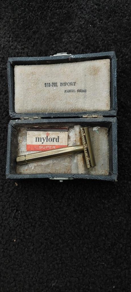 Vintage Scheermes met Antiek Doosje - Sir-Pal Import, Ophalen of Verzenden