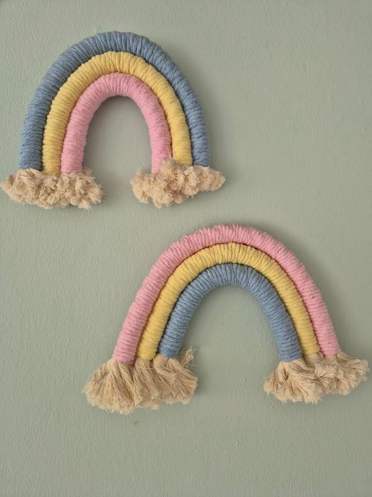 Macrame regenboog wandhangers, Meerkleurig, Textiel, Nieuw, Ophalen of Verzenden