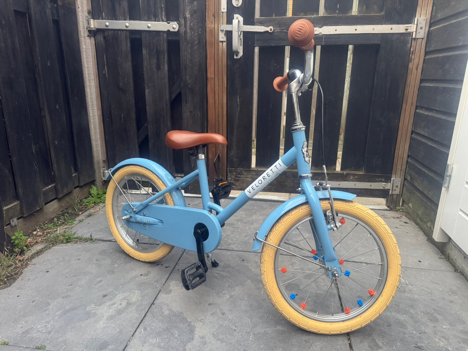 Veloretti Maxi Havana Blue prachtige kinderfiets, Ophalen, Zo goed als nieuw, 16 tot 20 inch, Zijwieltjes