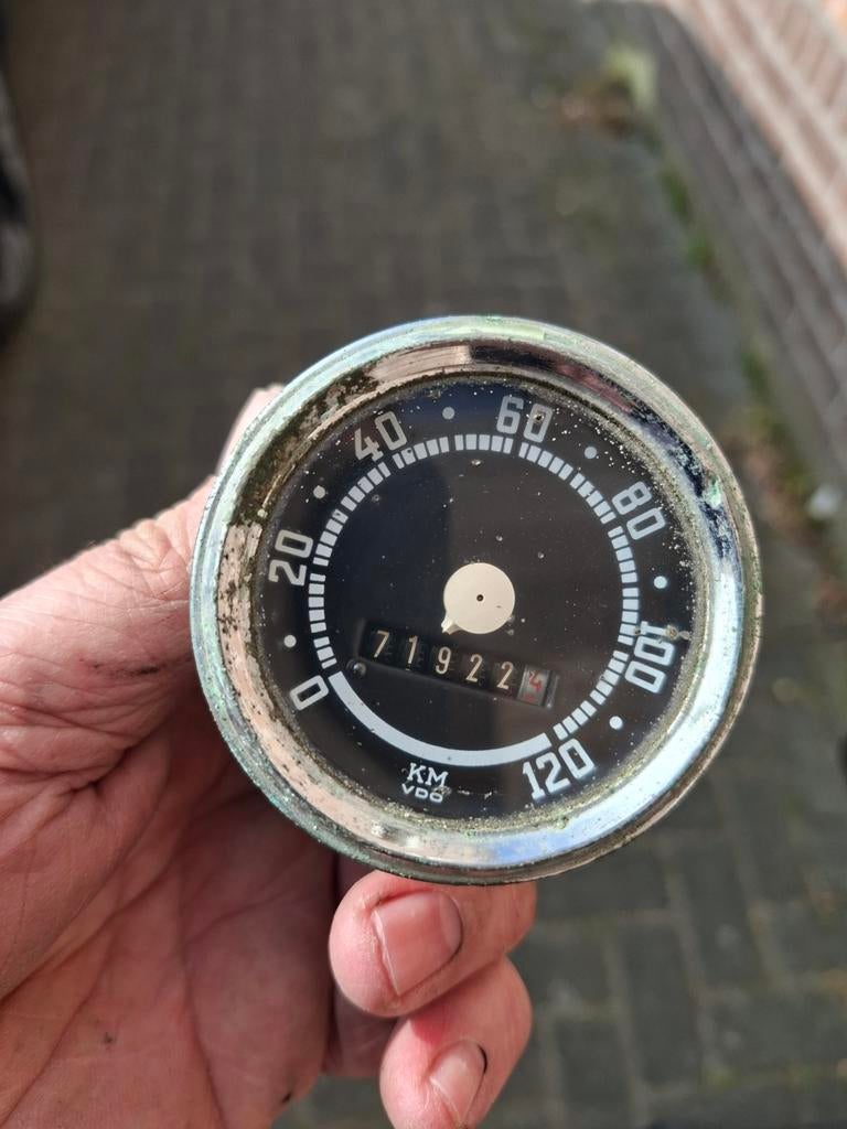 Vdo kilometer teller 60 mm orgineel, Ophalen of Verzenden