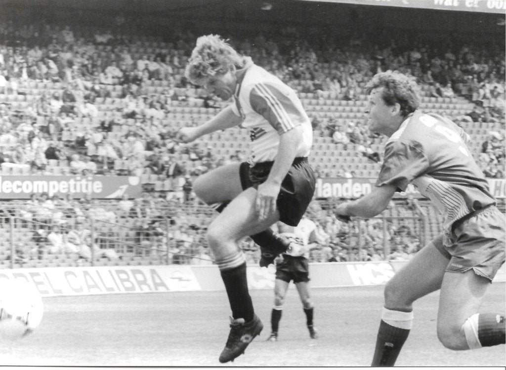 persfoto Piet Bouts 09-06-1991 Feyenoord - Sparta 2x, Verzenden, Zo goed als nieuw, Feyenoord, Overige typen