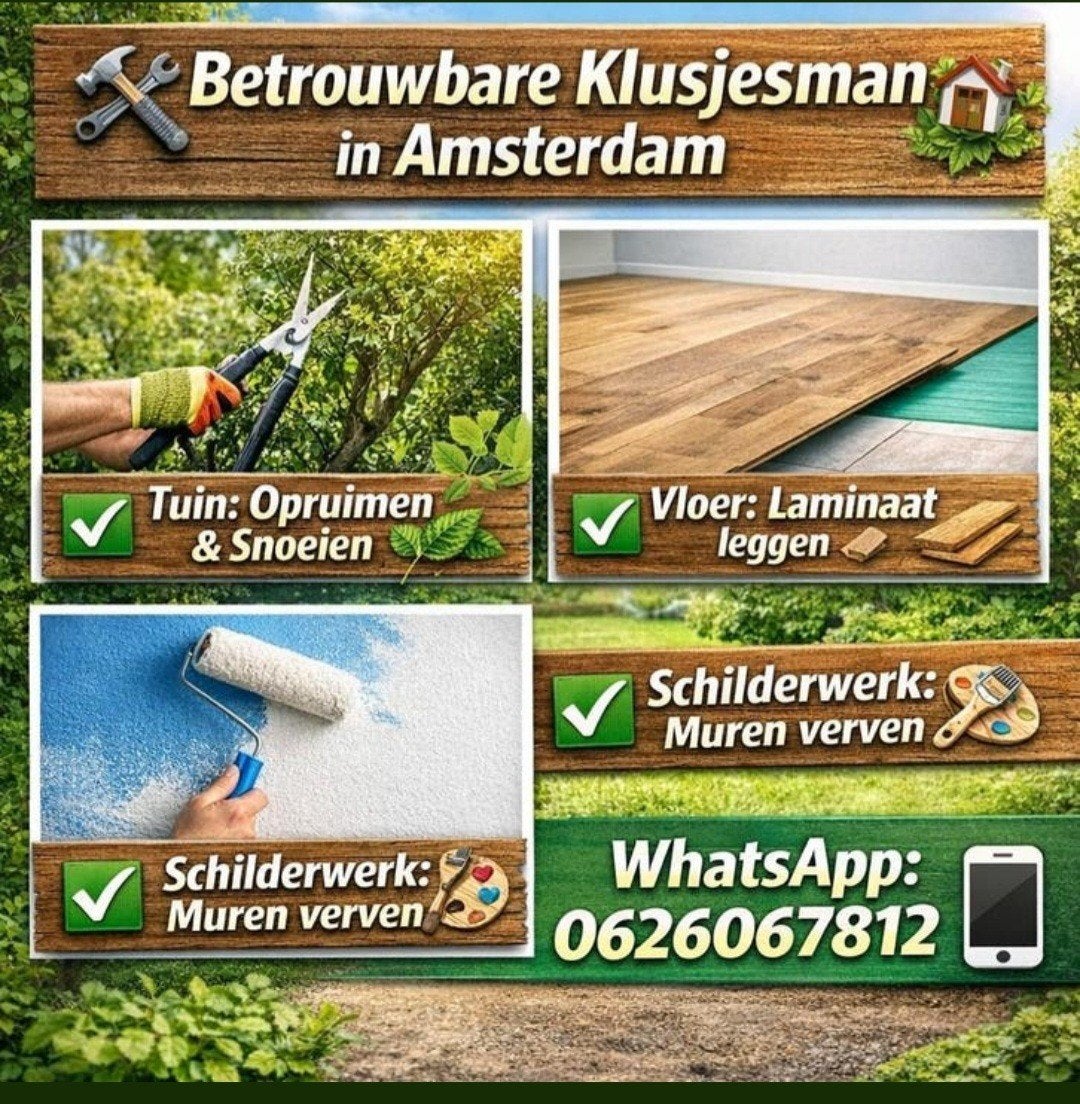 Handyman/ Klusjesman, Ophalen of Verzenden, 20 m² of meer