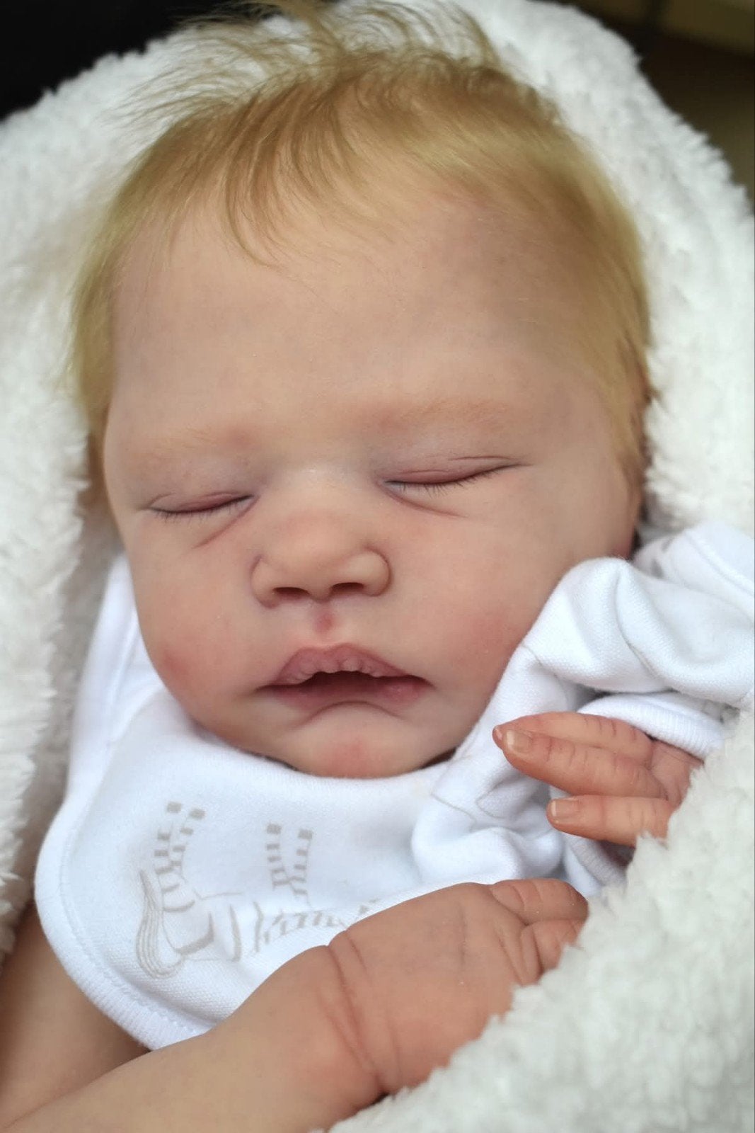 prachtige reborn baby Allesandro Kelly Dudley, Verzamelen, Ophalen of Verzenden, Zo goed als nieuw, Babypop, Levensecht of Reborn