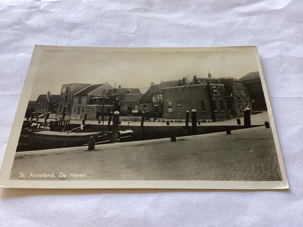 Oude Ansichtkaart St. Annaland, De Haven (Gelopen), Ophalen of Verzenden, Voor 1920, Gelopen, Zeeland