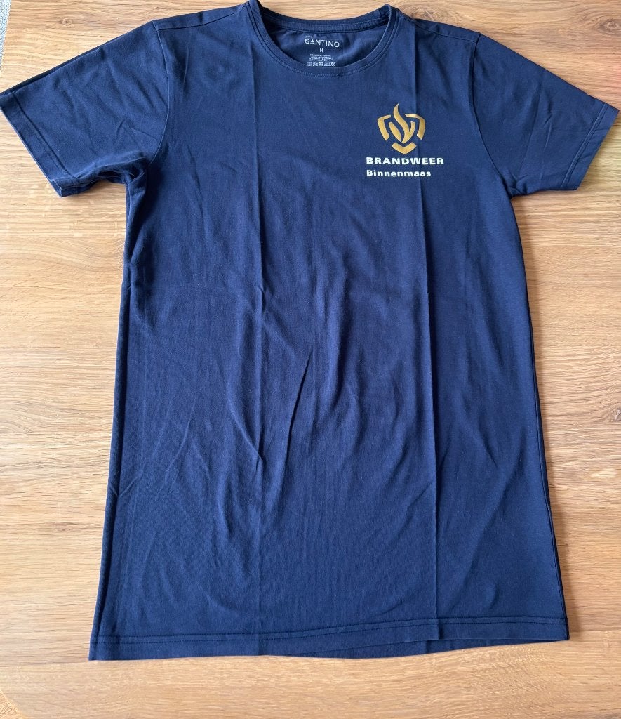 Shirt met opdruk brandweer binnenmaas, Santino, Ophalen of Verzenden, Zo goed als nieuw, Maat 48/50 (M)
