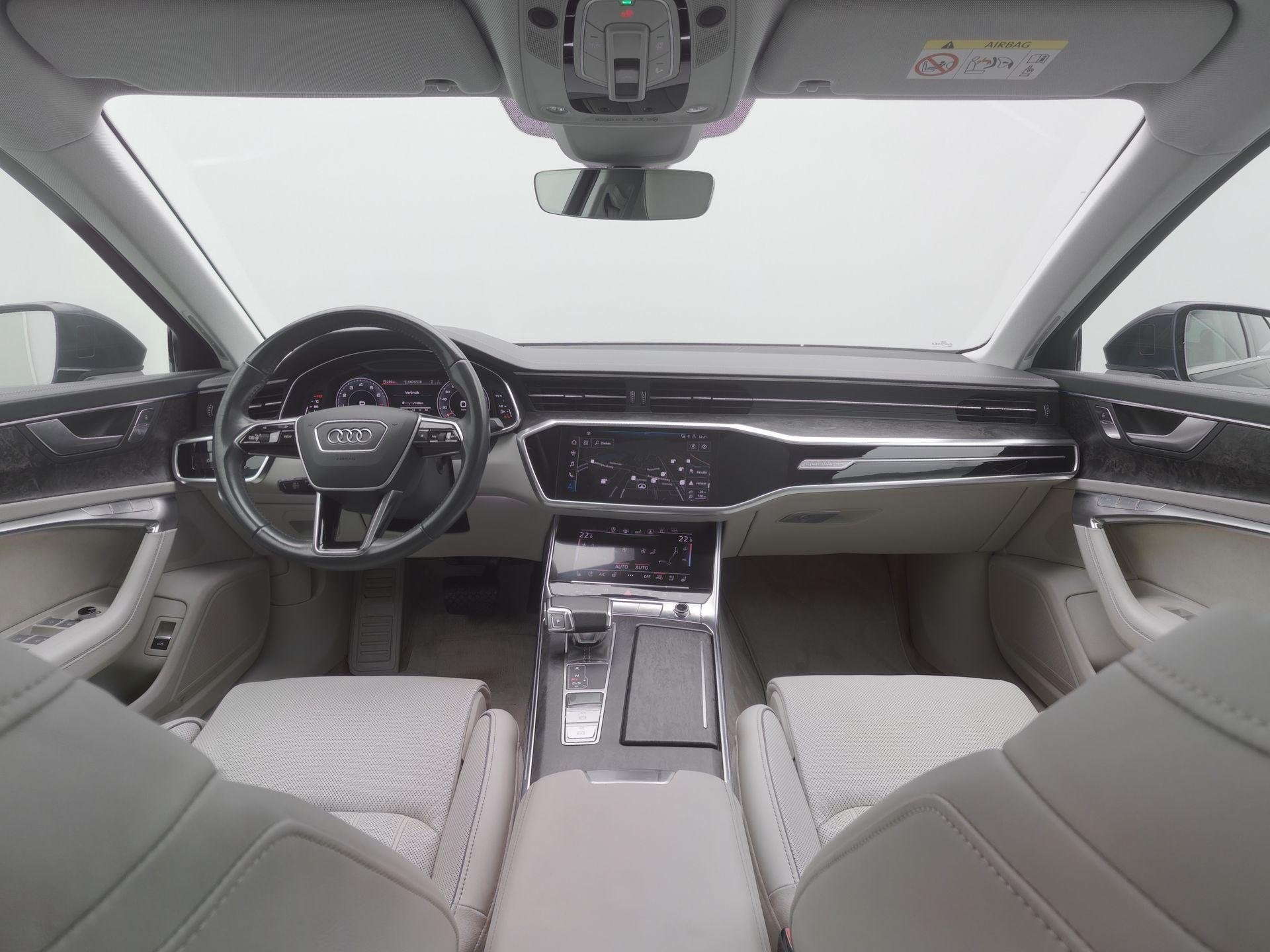 Audi A6 Limousine 55 TFSI 340 PK quattro | Luchtvering | Mat, Auto's, Audi, Automaat, Gebruikt, 2995 cc, Blauw