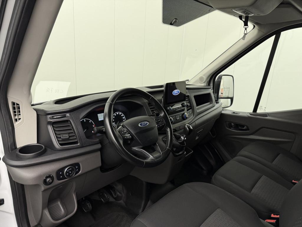 Ford Transit 2.0TDCi 130PK L3H3 | Multimedia | Airco | Cruis, Auto's, Stof, Gebruikt, Wit, Multifunctioneel stuurwiel