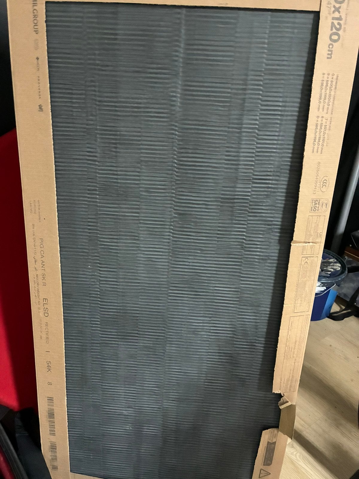 2 Resina Antracite Cardboard tegels (Van Huus) | 60x120cm, Doe-het-zelf en Verbouw, Ophalen, 60 cm of meer, Minder dan 20 cm, Zo goed als nieuw