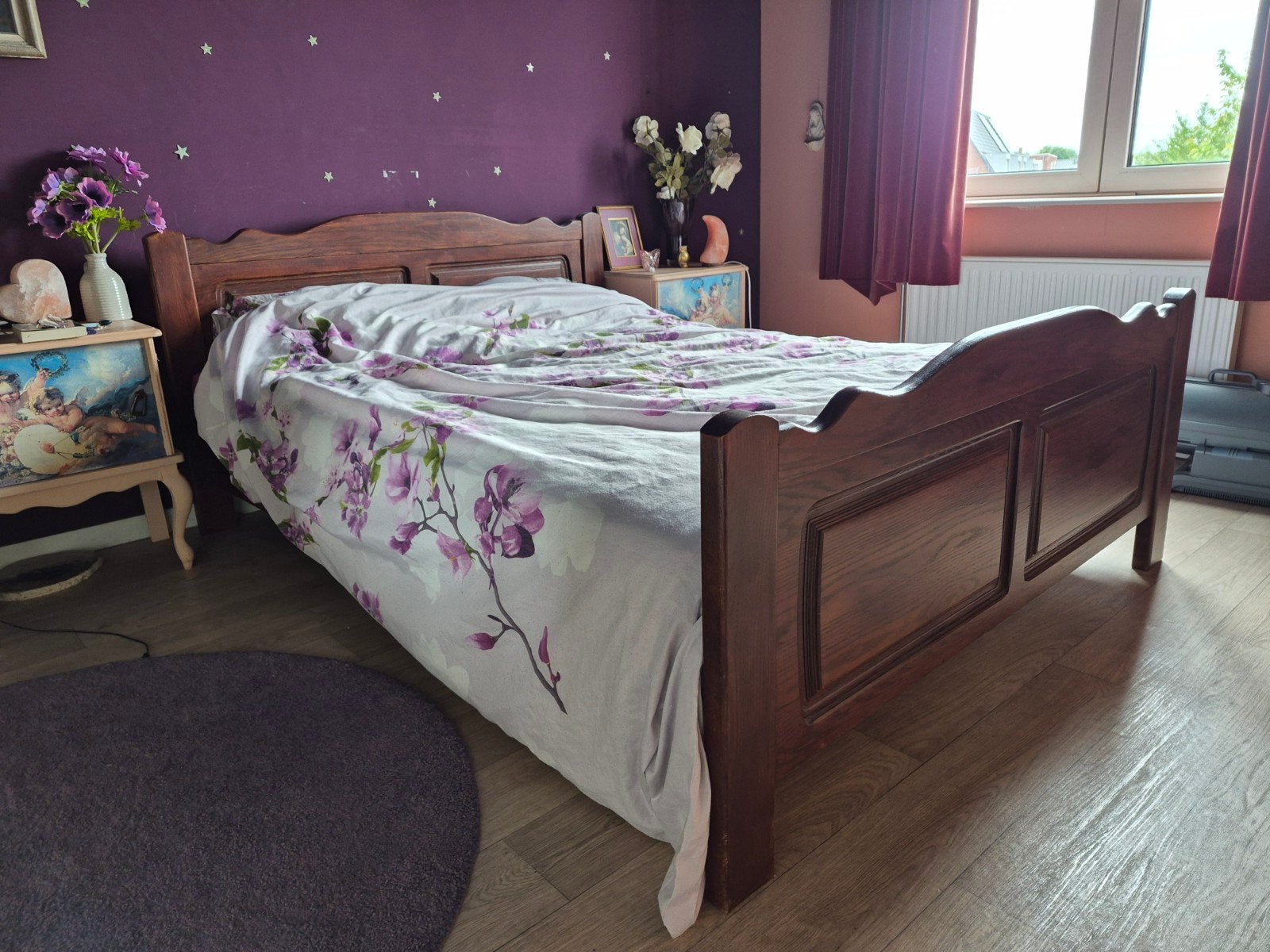 GRATIS mooi klassiek houden bed inclusief matras, Huis en Inrichting, Slaapkamer | Bedden, Ophalen of Verzenden, Tweepersoons