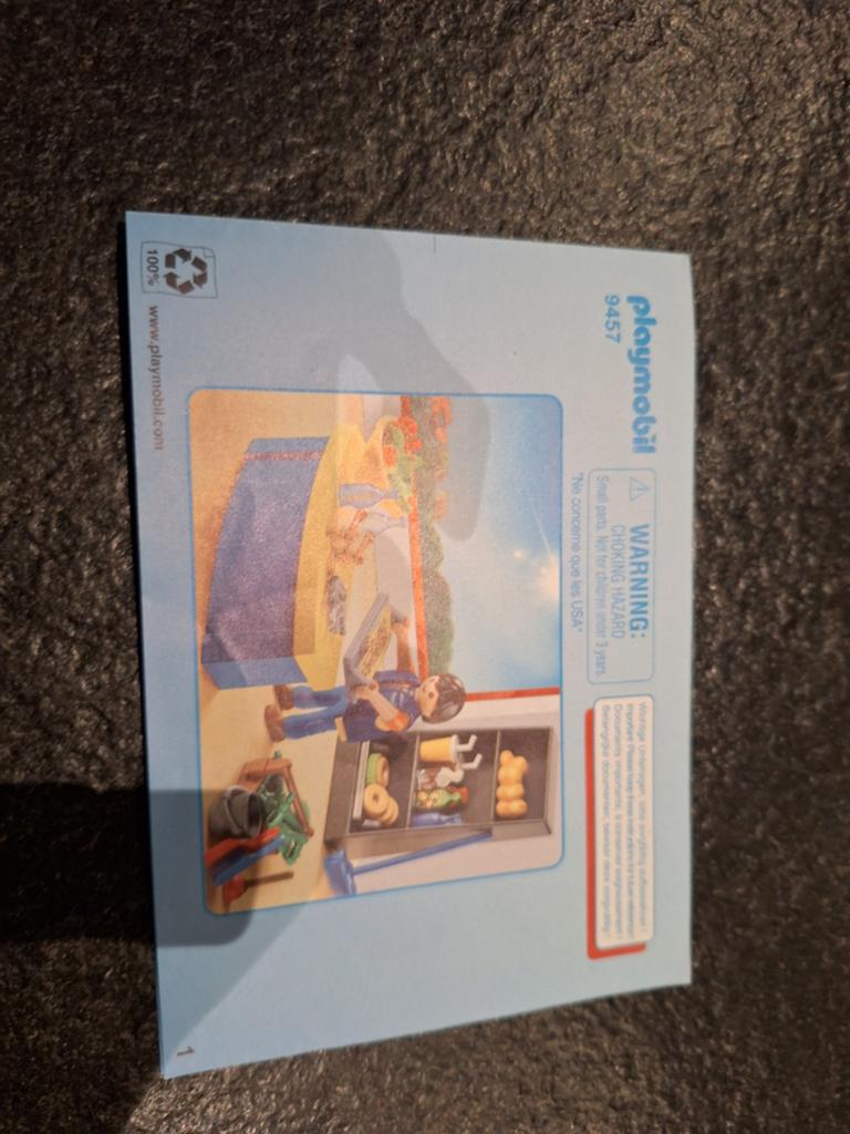 Playmobil 9457 Markt Koopman met Kraam en Accessoires, Ophalen of Verzenden, Zo goed als nieuw, Complete set