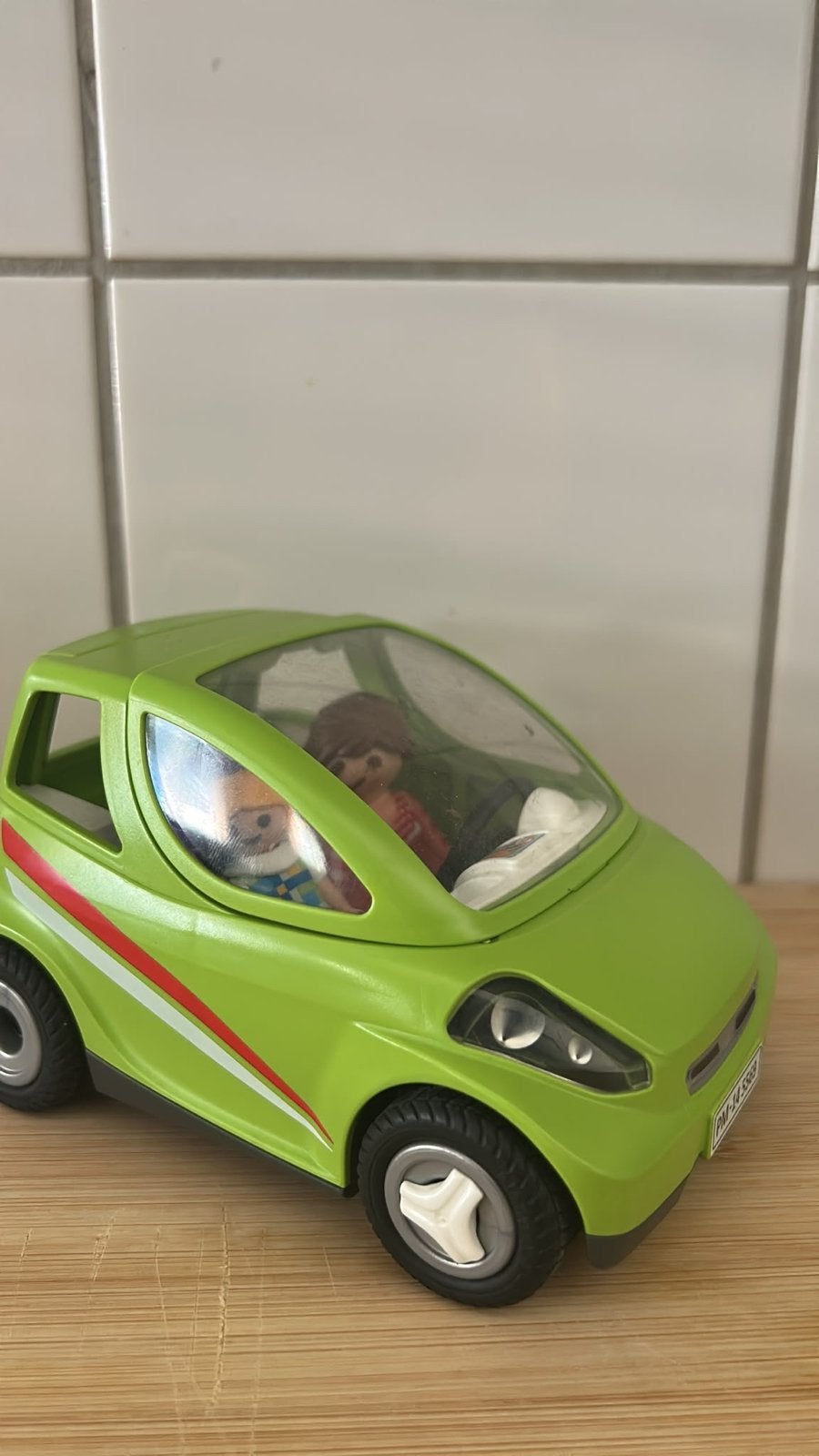 Playmobil Groene Auto met Poppetjes en Kinderzitje, Ophalen of Verzenden, Gebruikt