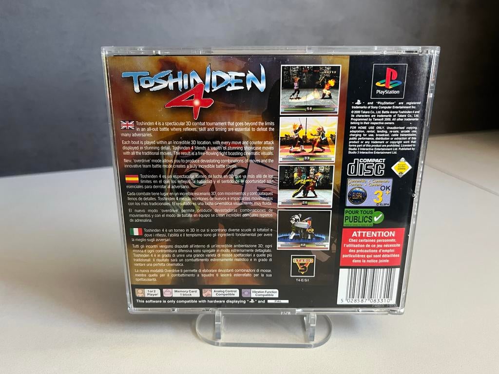 Toshinden 4 - PlayStation 1 (PS1) - Vechtgame, Gebruikt, U, 2 spelers, Ophalen of Verzenden