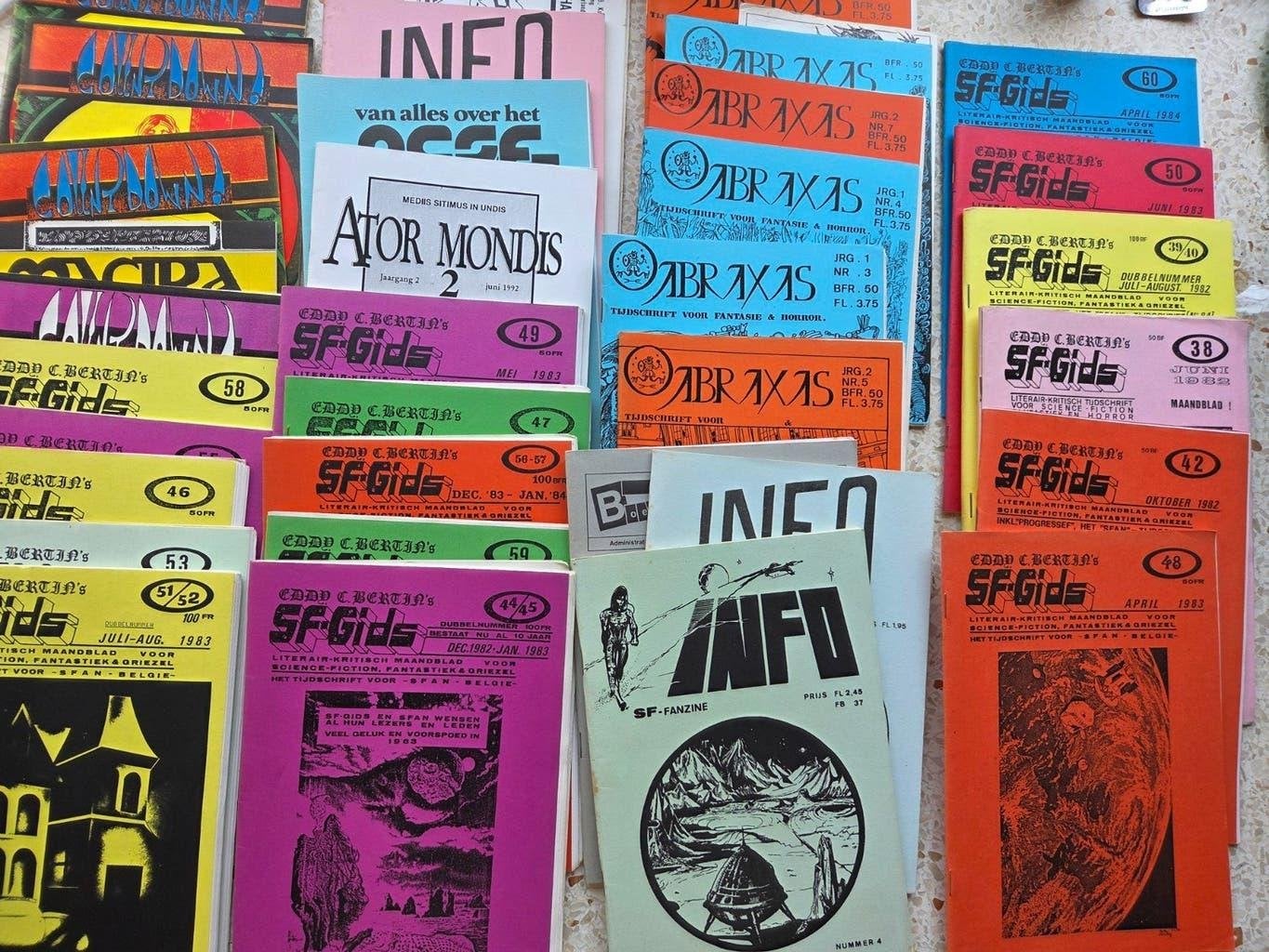 science fiction blaadjes 36x sf-gids,abraxas e.d., Verzenden, Zo goed als nieuw