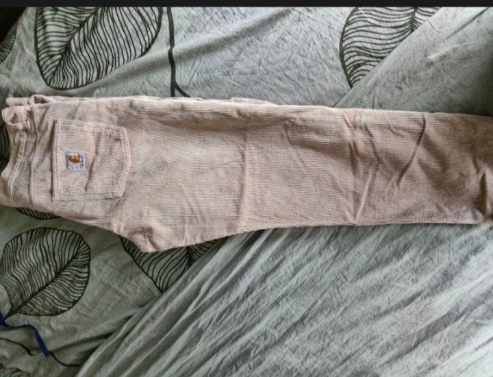Carhartt WIP Newel Corduroy Broek - Beige - Maat 33, Ophalen of Verzenden, Zo goed als nieuw