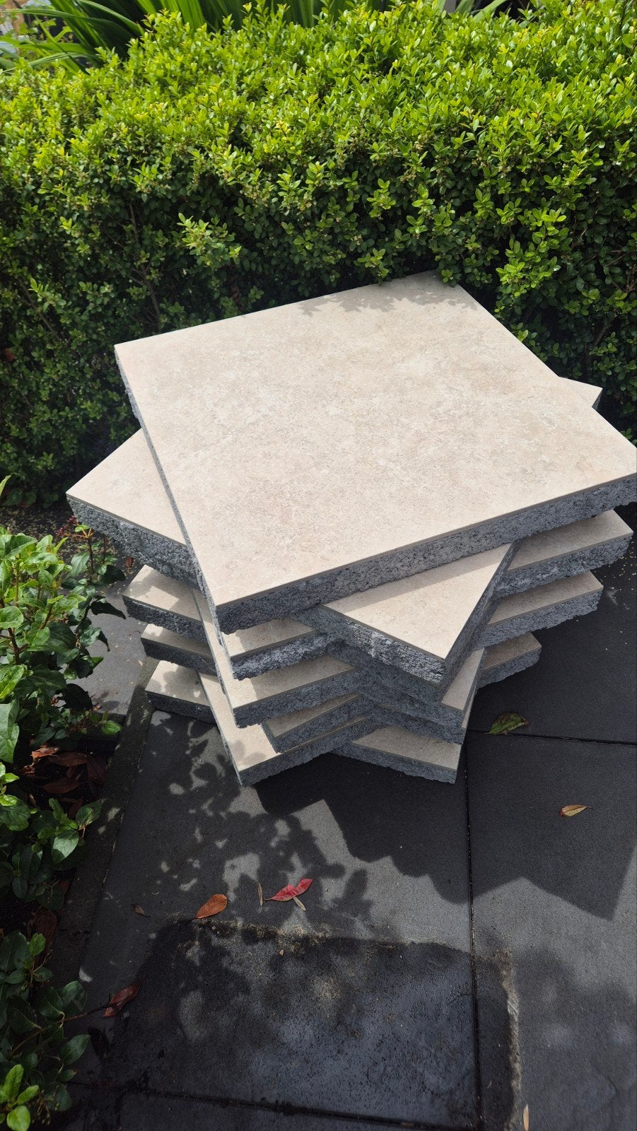 10 keramische tegels op beton. 60 x 60 cm., Tuin en Terras, Tegels en Klinkers, Ophalen, Nieuw, Beton, Terrastegels