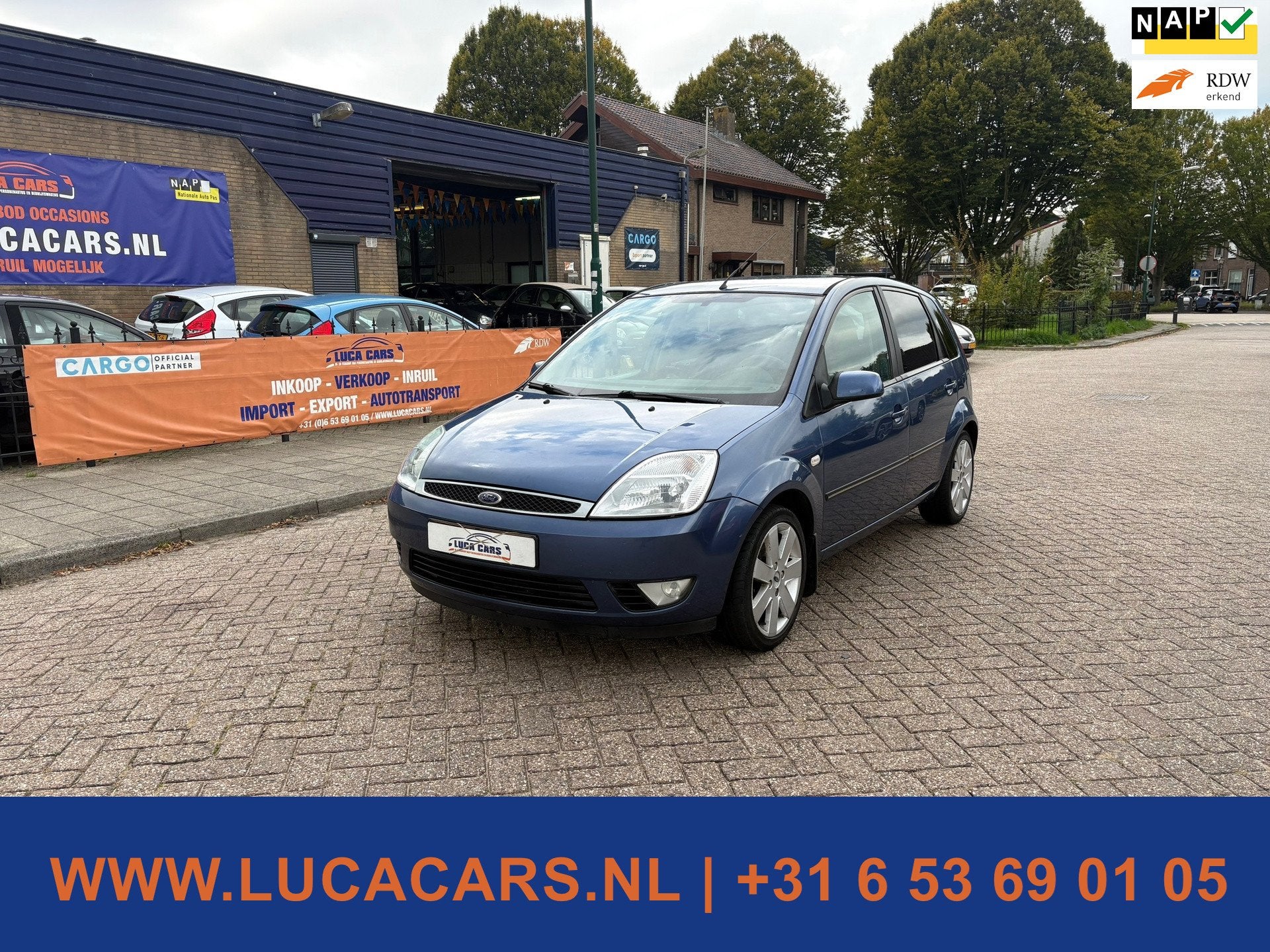 Ford Fiesta 1.4-16V Futura Airco + Trekhaak!, Voorwielaandrijving, 15 km/l, 4 cilinders, Blauw