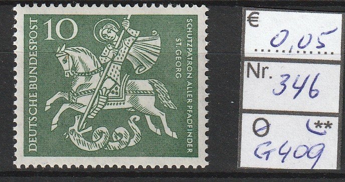 Bund Padvinders Michel 346 Nr.G409p, Postzegels en Munten, Verzenden, BRD, Postfris