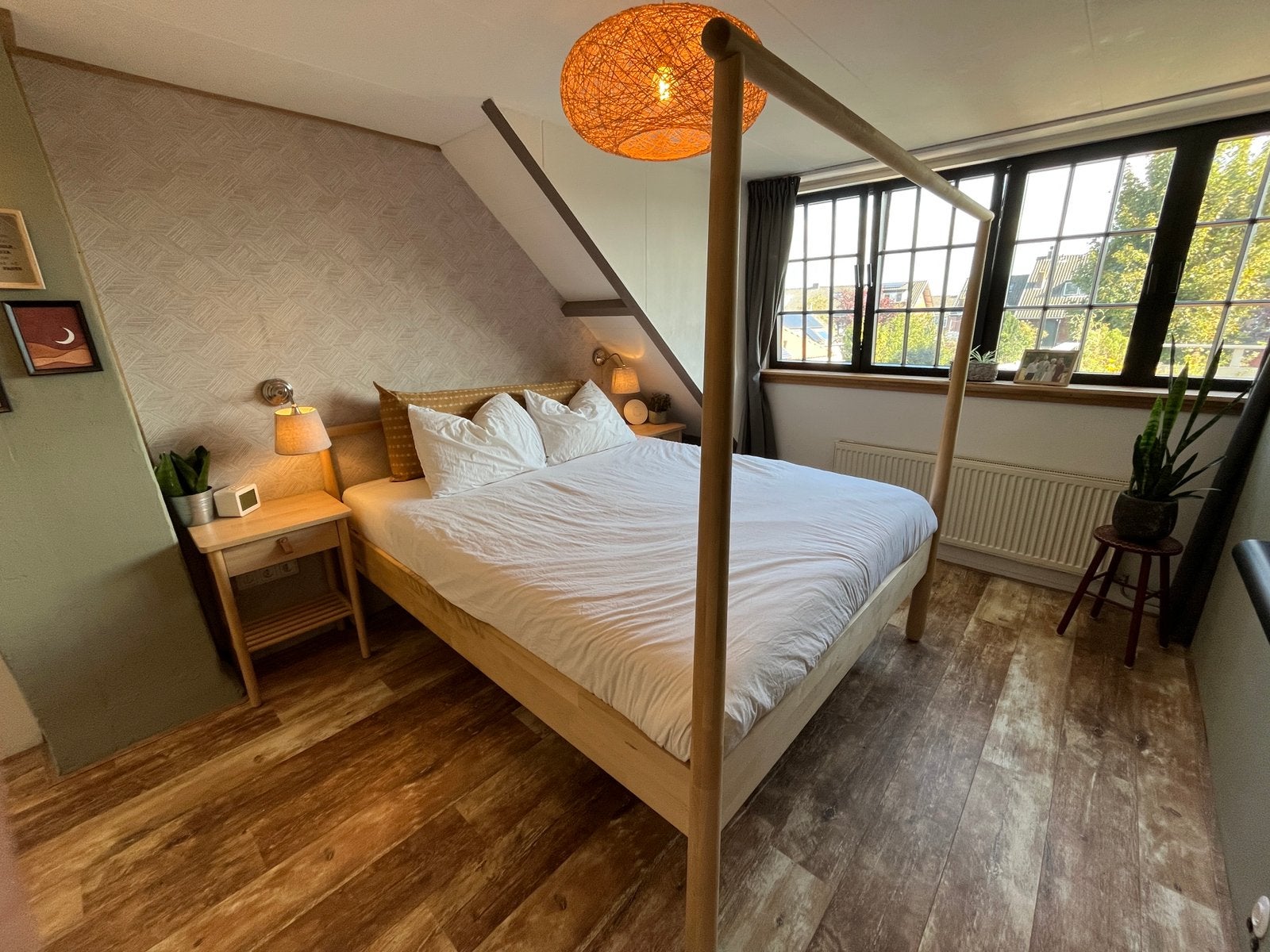 Bed 160x200 exclusief nachtkastjes, Huis en Inrichting, Ophalen, Overige kleuren, Tweepersoons, Zo goed als nieuw