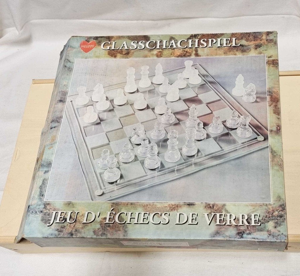 Schaakspel van glas, Een of twee spelers, Ophalen of Verzenden, Zo goed als nieuw, Melody