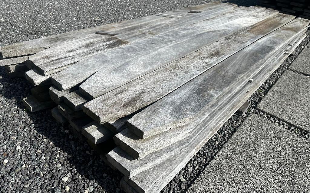 Azobe Hardhouten Damwandplanken gebruikt, Ophalen, Gebruikt, Planken, Hardhout