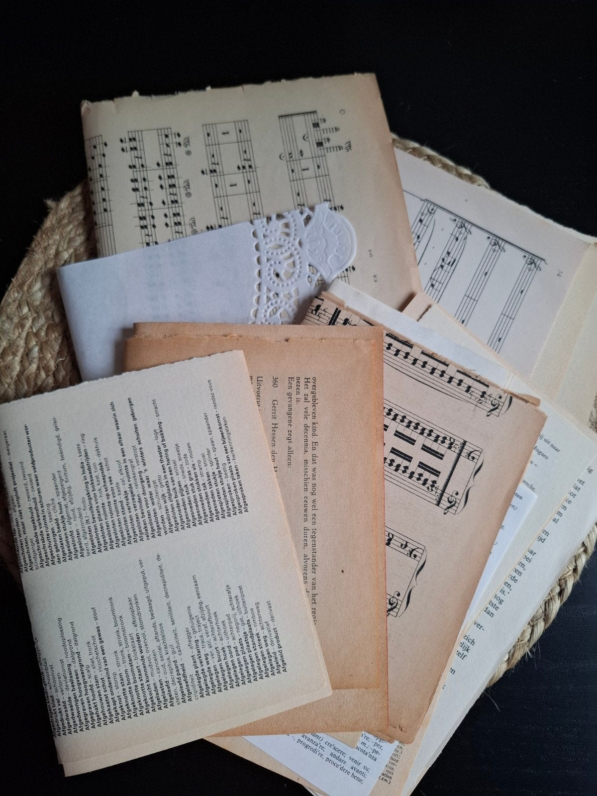 bullet journal vintage papier set groot, Ophalen of Verzenden, Papier of Karton