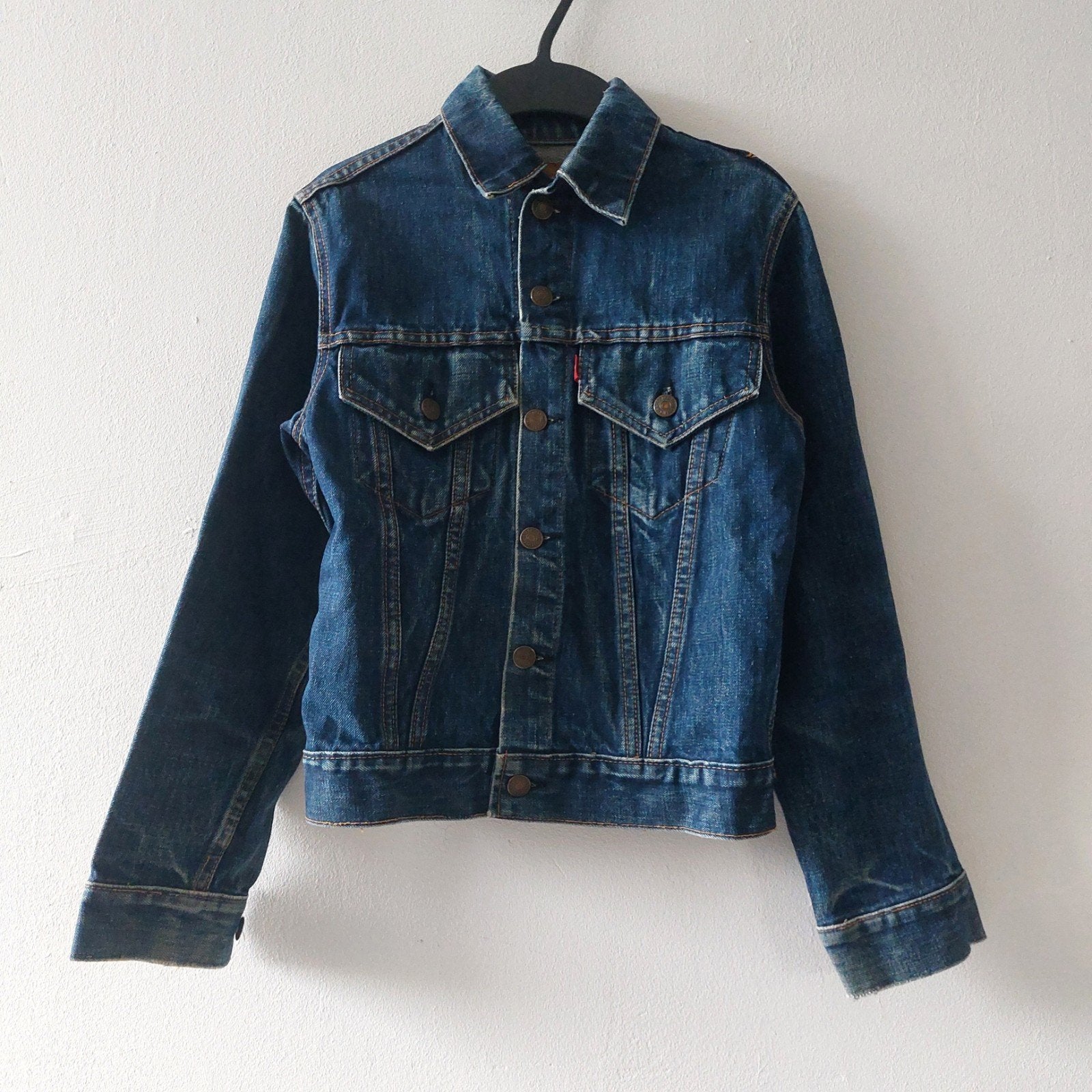 Vintage 60/70s Levis USA big E denim jacket, Kleding | Heren, Levi's, Blauw, Overige maten, Ophalen of Verzenden