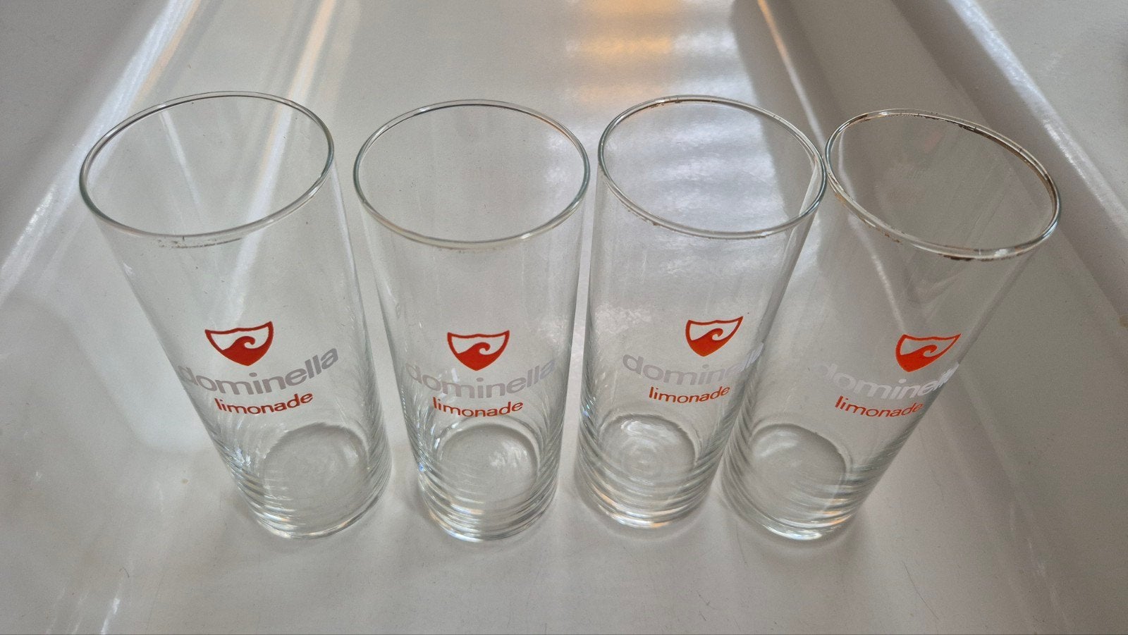 Dominella limonade glazen van de Dommelsch brouwerij, Verzamelen, Ophalen of Verzenden