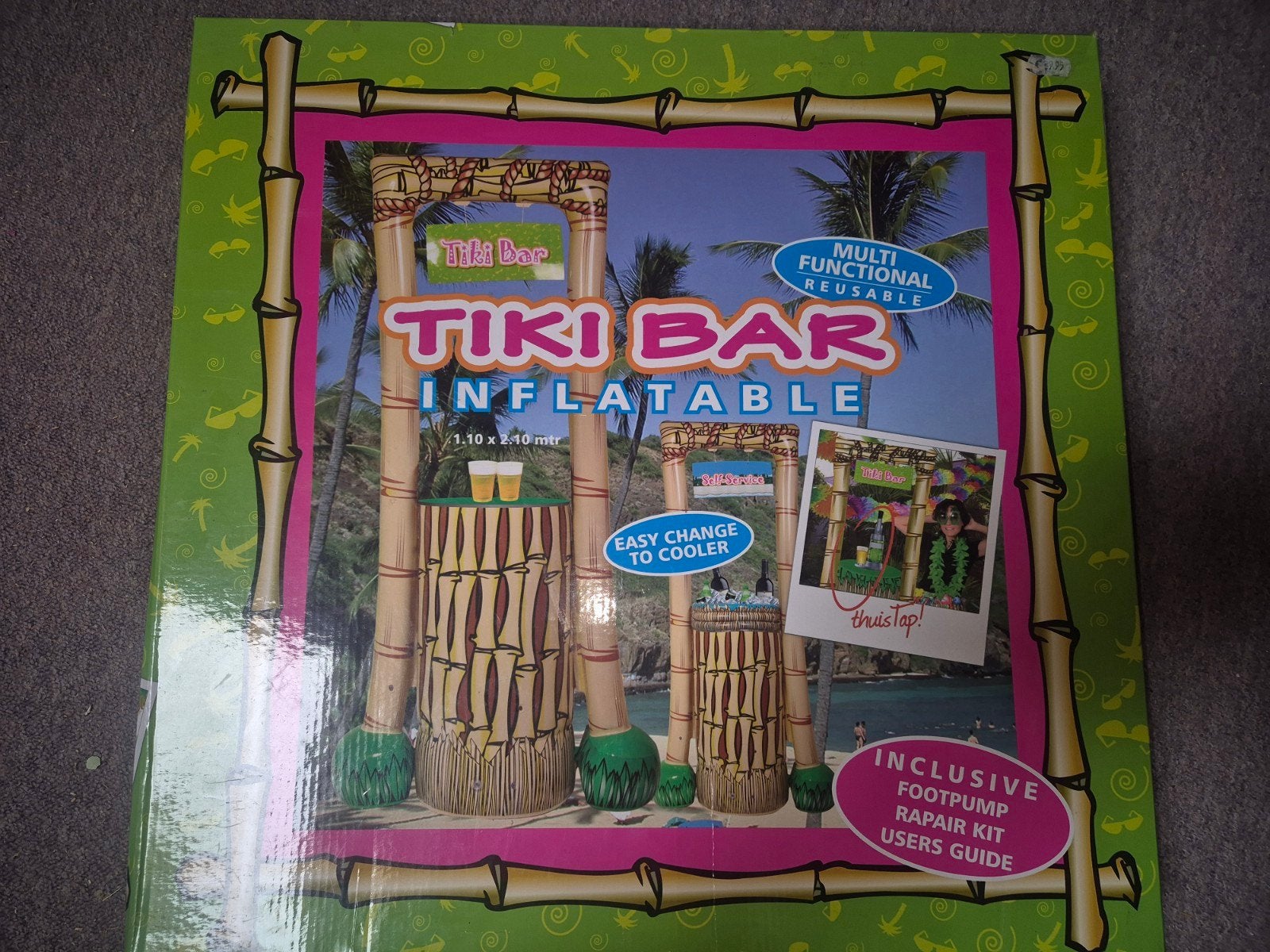 Tiki bar opblaasbaar 1.10 x 2.10 mtr, Tuin en Terras, Ophalen of Verzenden, Nieuw