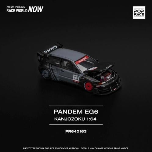 Pop Race - Pandem Civic EG6 *Kanjozoku*, black/gray/red, Auto, Expo Blvd, Chek Lap Kok, Hong Kong, Nieuw, Admin@poprace.net
