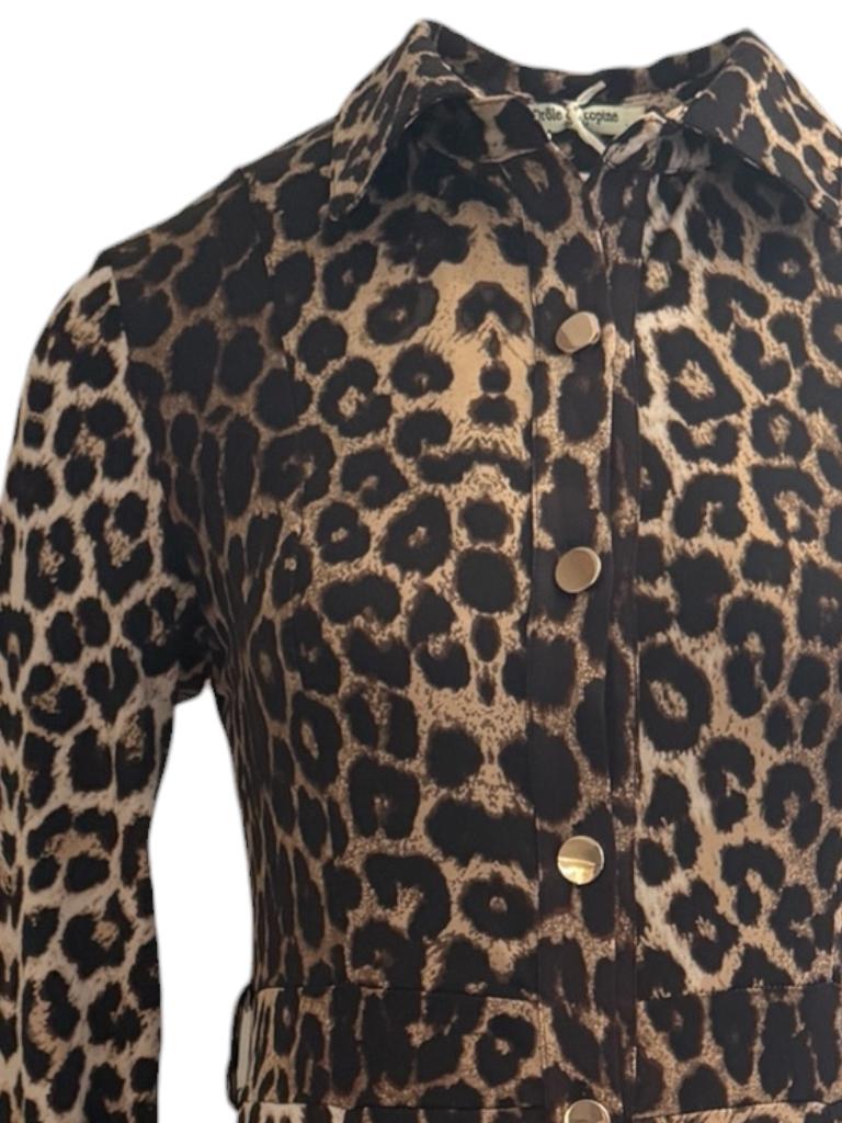 Drole de Copine jurk S, Bruin, Verzenden, Zo goed als nieuw, Onder de knie