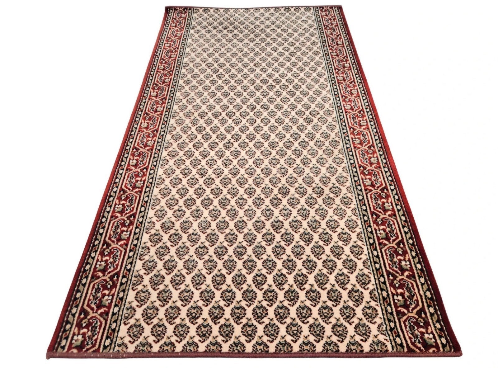 Vintage Perzisch wol vloerkleed Mir design rood 91x164cm, Blauw, Klassiek, Oosters, Www.hypepopup.nl, Zo goed als nieuw