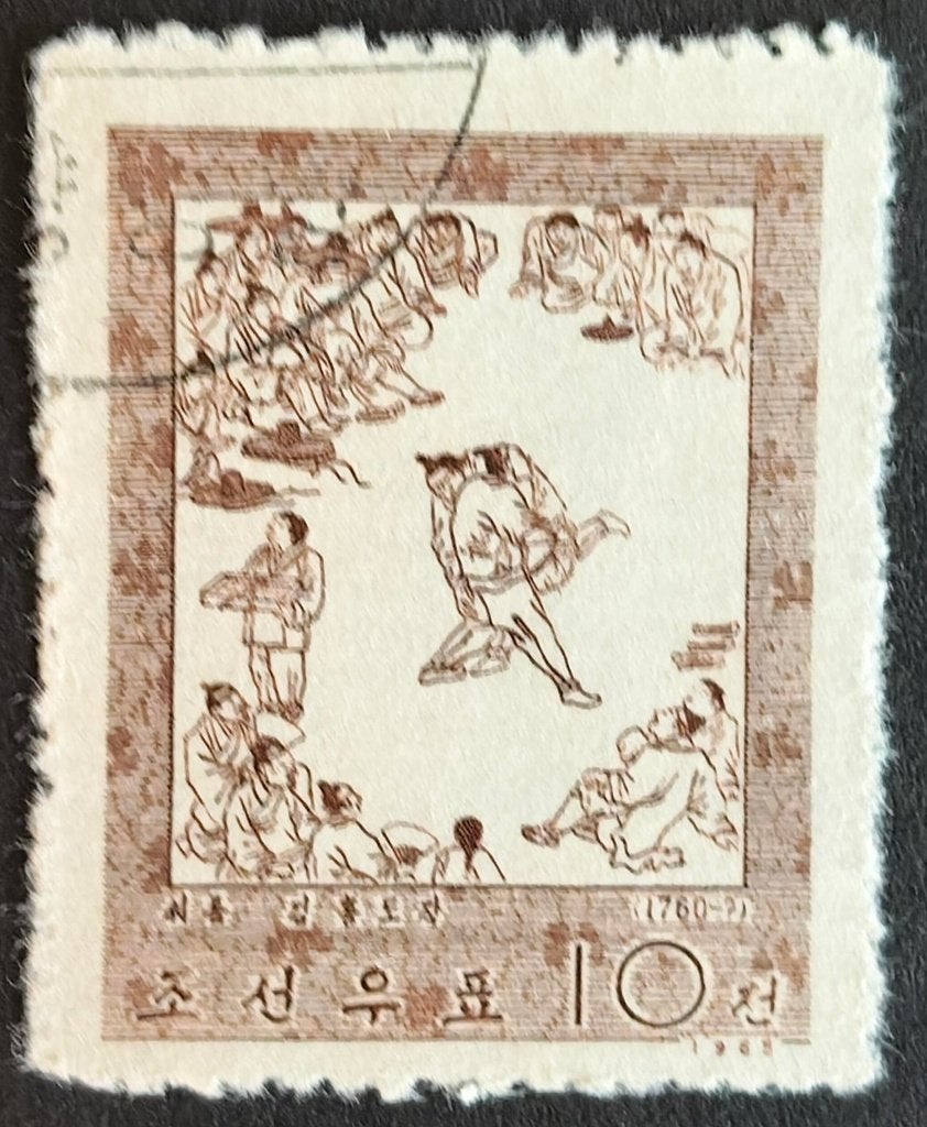 NOORD-KOREA - Tekeningen van Kim Hong-Do 1965, Verzenden, Gestempeld, Oost-Azië