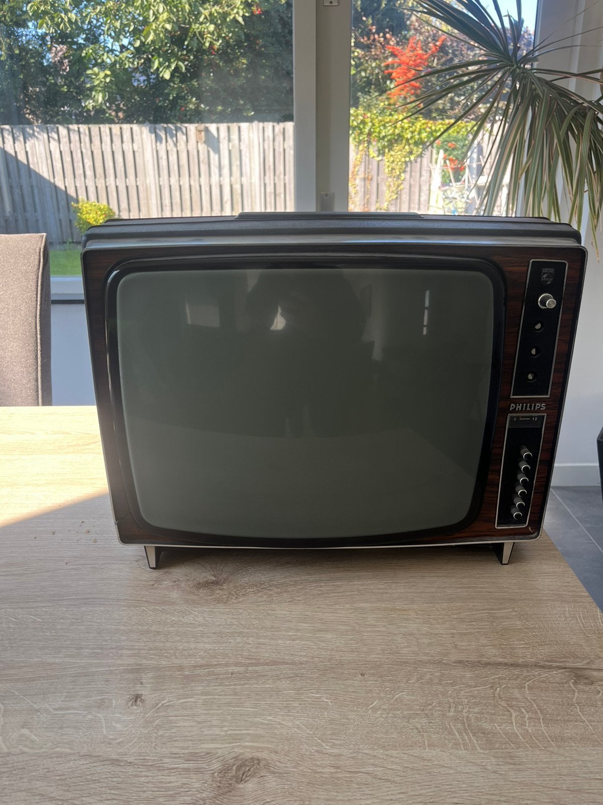 Te koop: vintage houten tv, Ophalen, Gebruikt, Philips