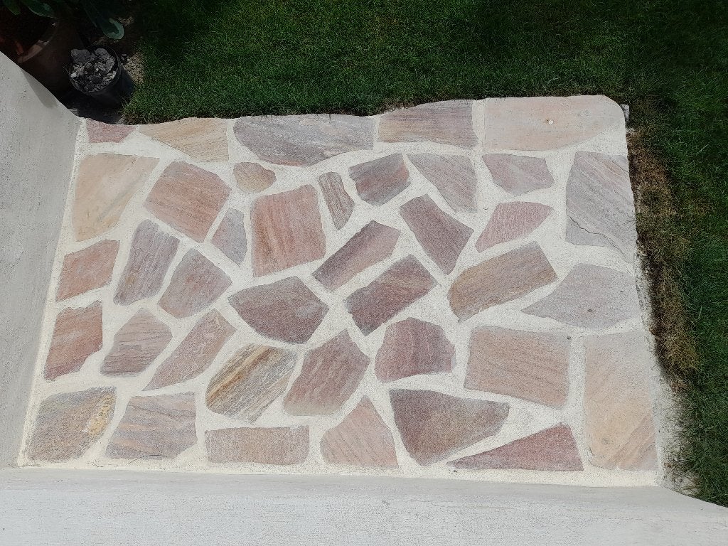Flagstone Brasil Rosso, Tuin en Terras, Ophalen, Nieuw, Natuursteen, Terrastegels