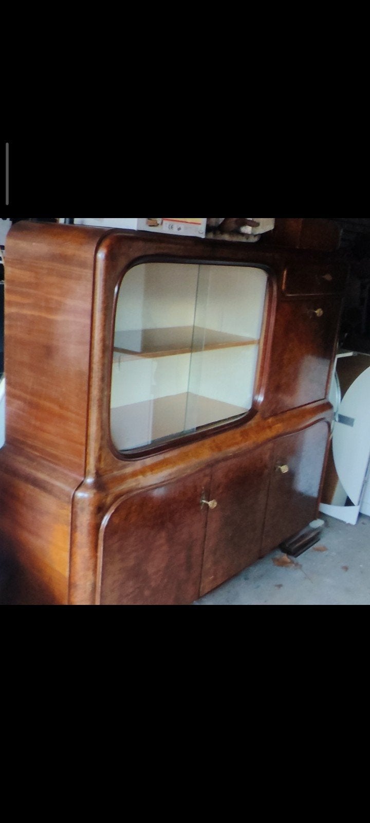 Vintage Art Deco Vitrinekast - Jaren '30 Stijl, Antiek en Kunst, Antiek | Meubels | Kasten, Ophalen