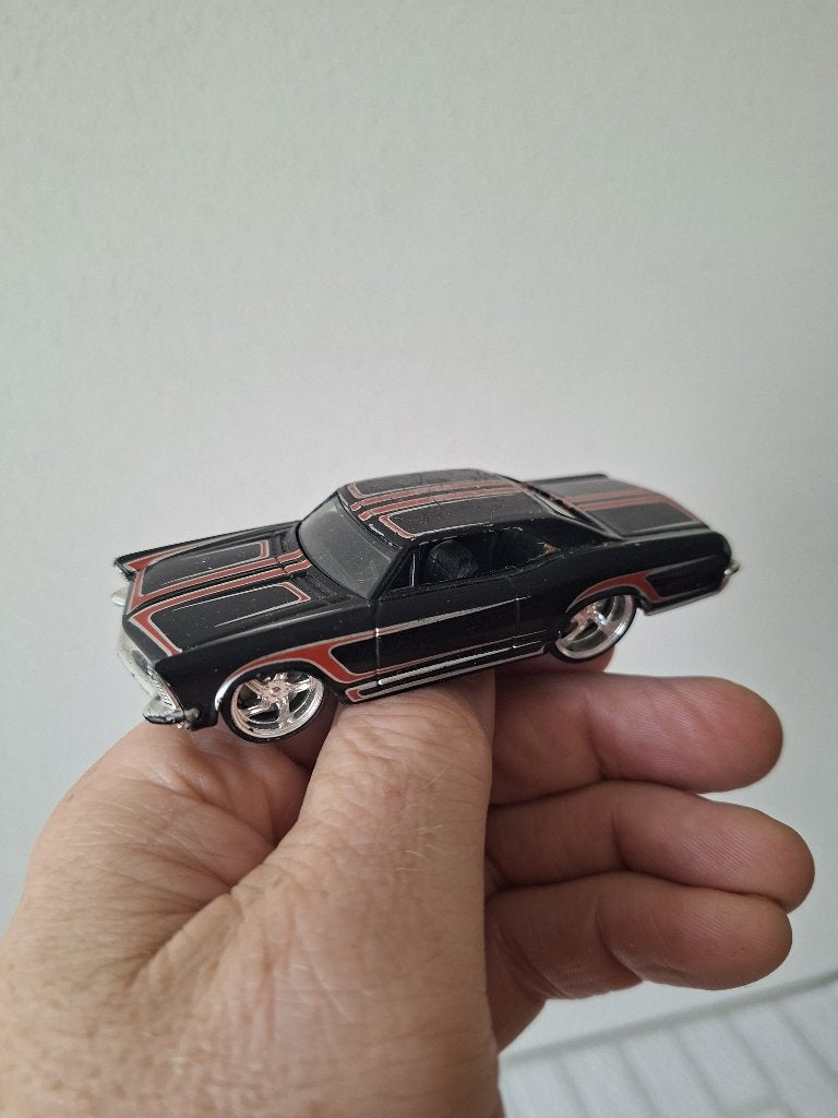 Buick Riviera 1965 Zwart Hot Wheels 1:50, Ophalen of Verzenden, Zo goed als nieuw, Bus of Vrachtwagen, Overige merken