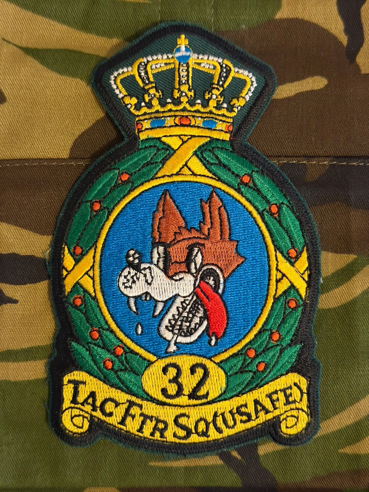32nd TFS Wolfhounds Soesterberg, Verzamelen, Verzenden, Zo goed als nieuw, Patch, Badge of Embleem